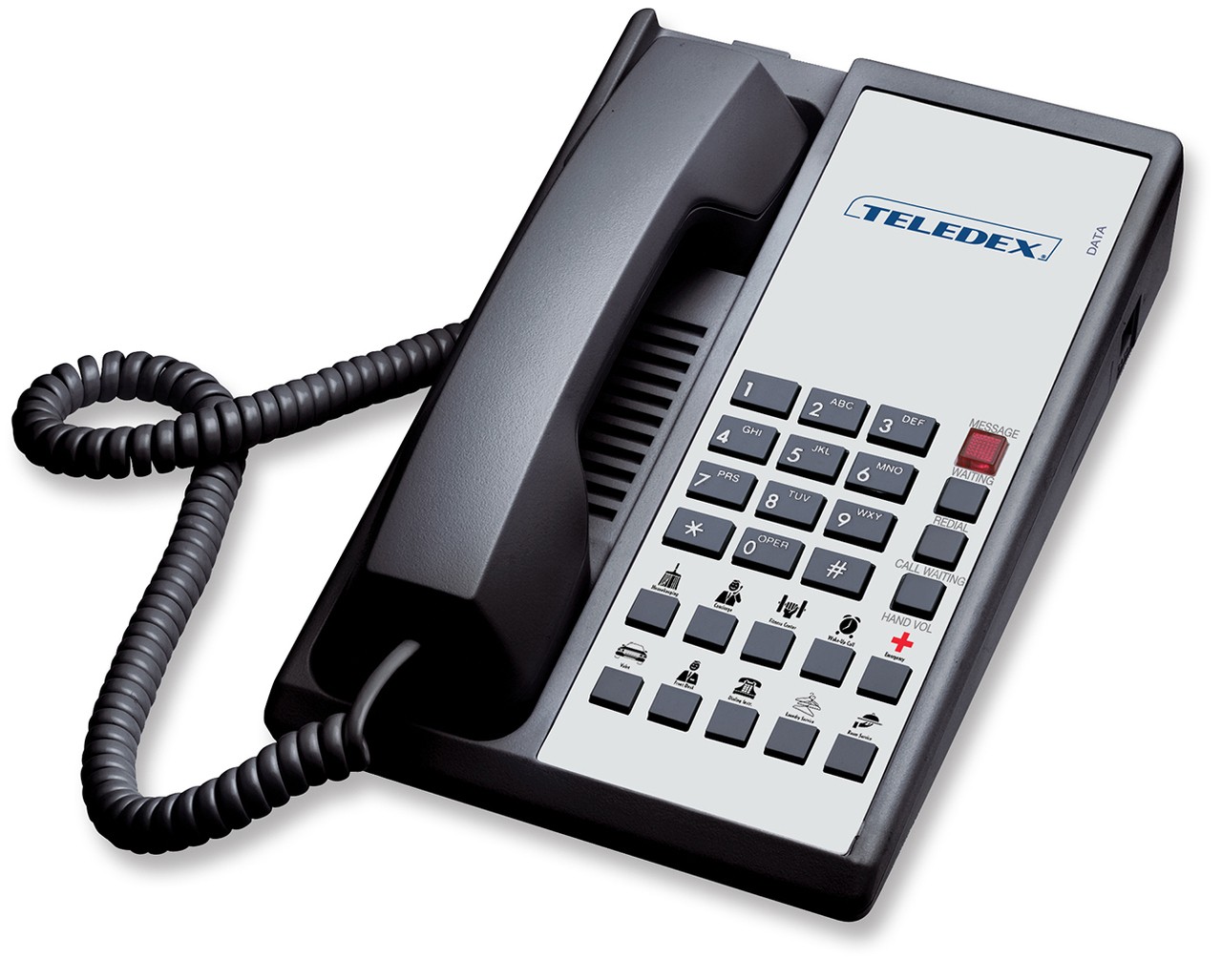 Teledex Diamond+10 Hotel Hospitality Guestroom Telephone Black DIA652391