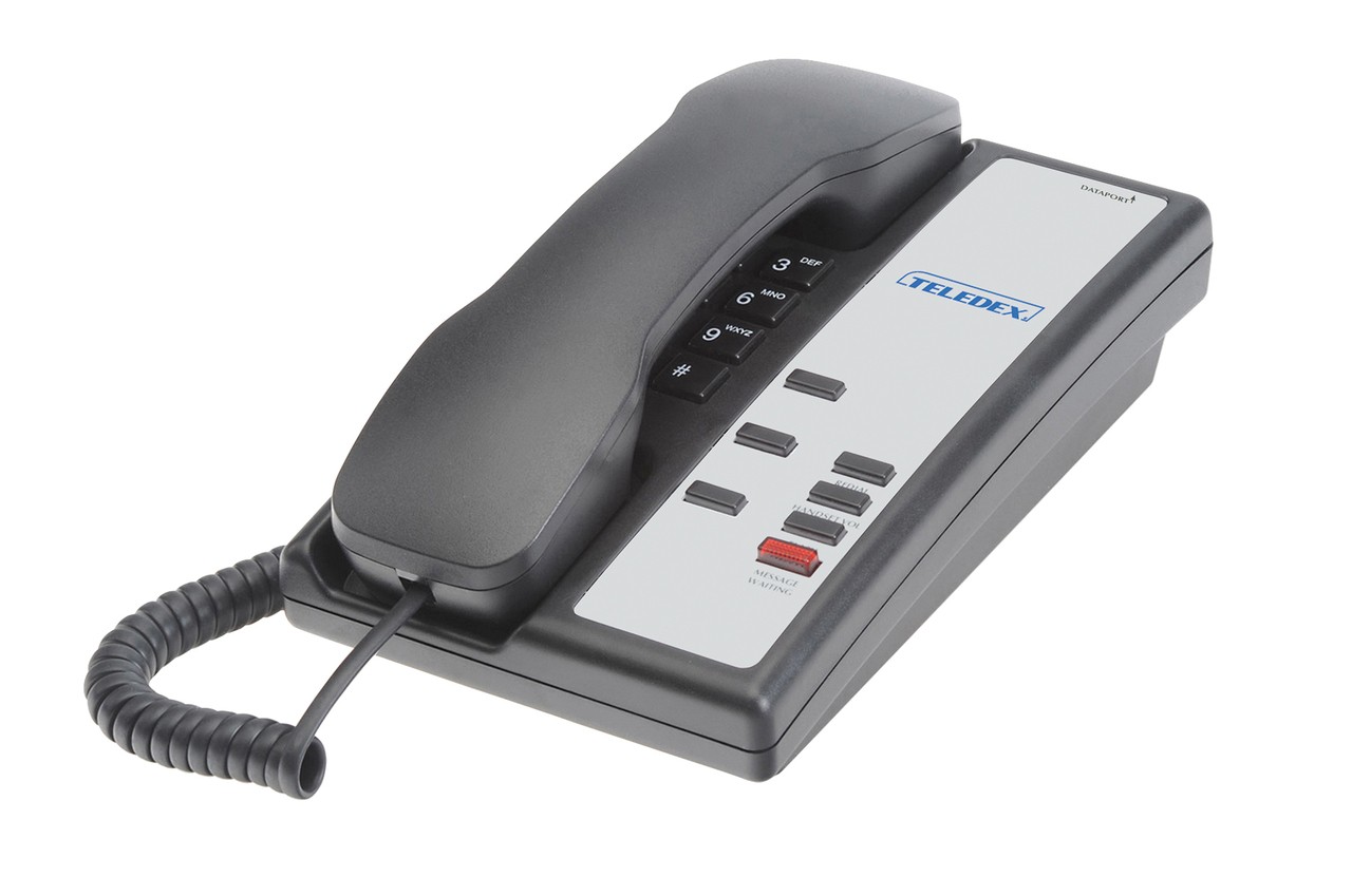 Teledex Nugget 3 Button Guestroom Telephone Black