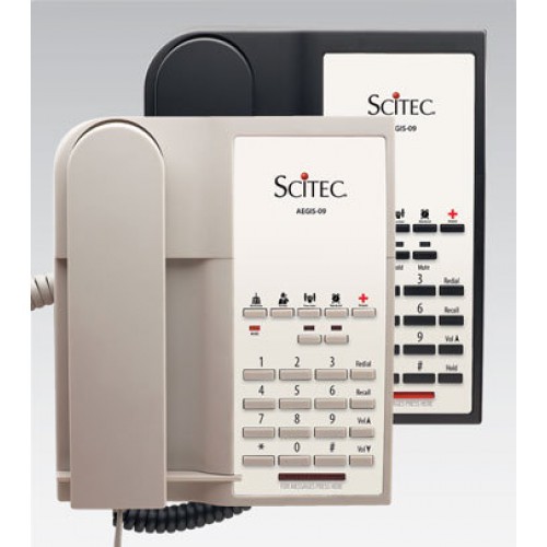 Scitec Aegis-5-09 Single Line Hotel Phone 5 Button Black 90502