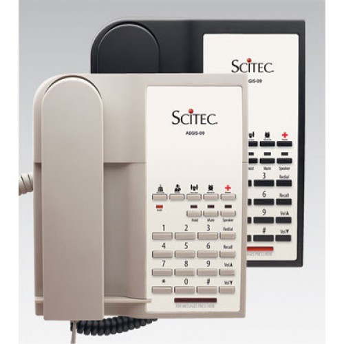 Scitec Aegis-5S-09 Single Line Speakerphone Hotel Phone 5 Button Ash 98051
