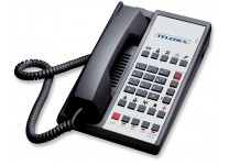 Teledex Diamond L2S-10E 2 Line Guest Room Telephone Black DIA673591